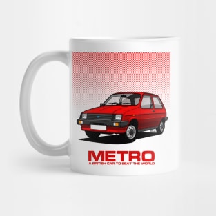 Red mini metro transparent illustration Mug